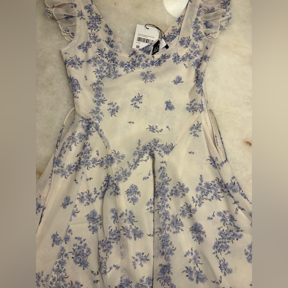 Princess Polly Floral Print Dress with Ruffled Sleeves